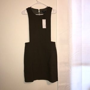 Olive jumper dress 100% cotton